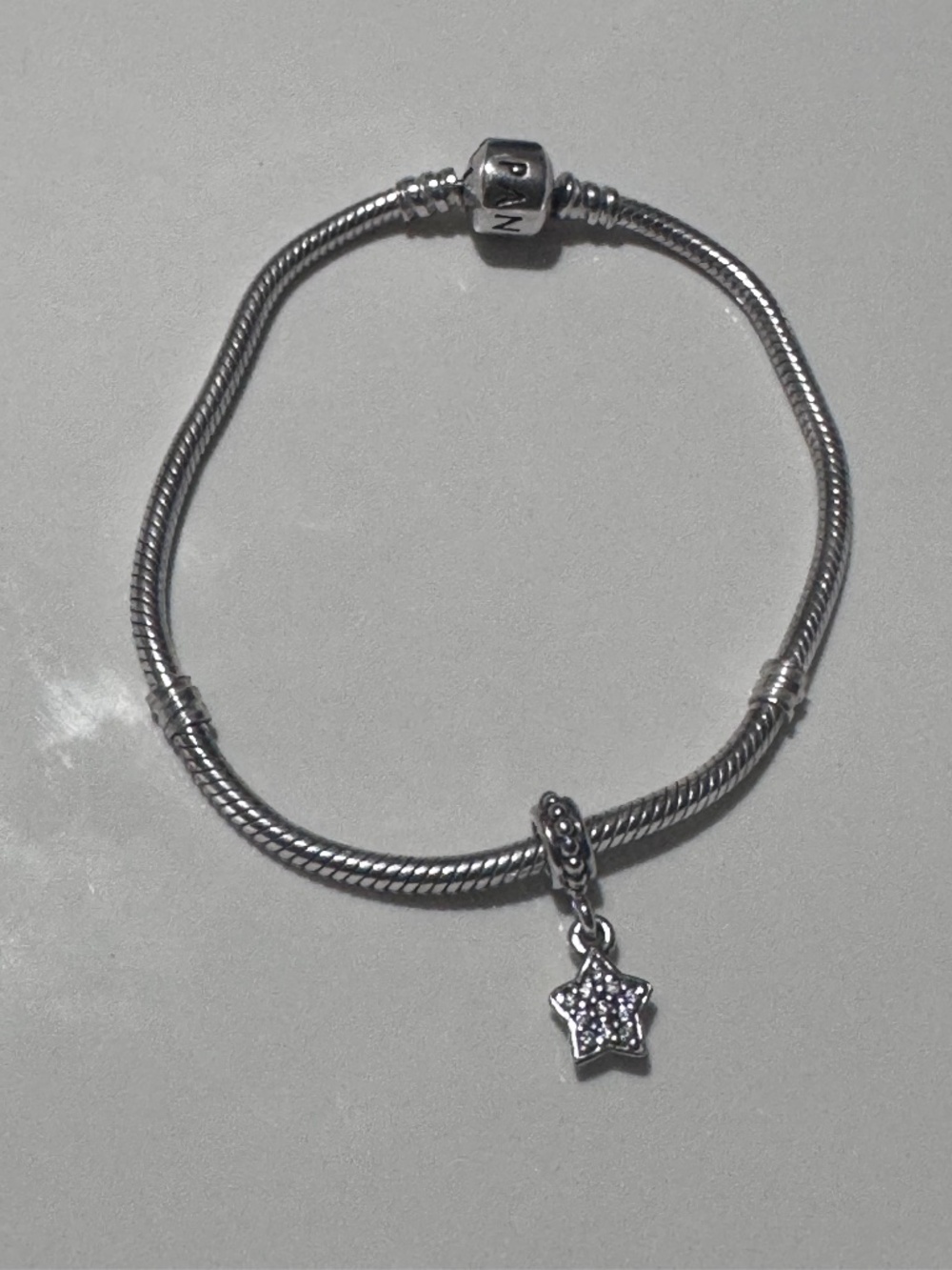 Pandora Retired Clear Pavé Dangle Star Charm 791024CZ Celestial LIKE NEW